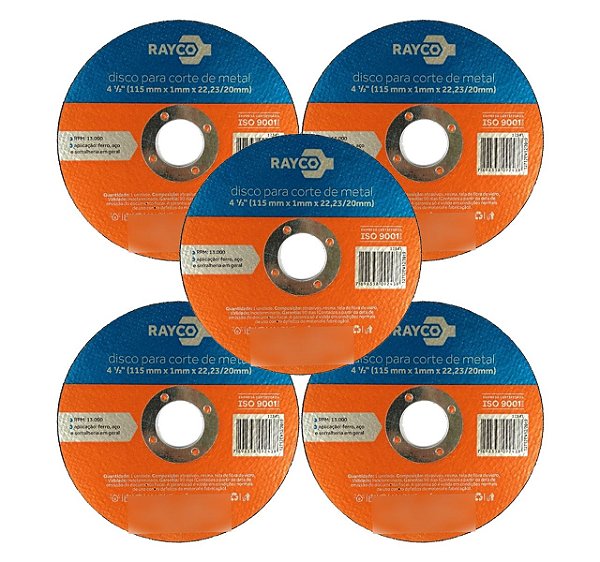 Disco Profissional P/corte De Metal 115mm 5un. 12341 Rayco