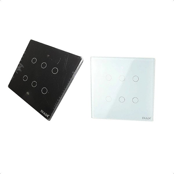 Interruptor Intel. Touch 4X4 6 Botões Ekaza  Wifi+BLE+RF433