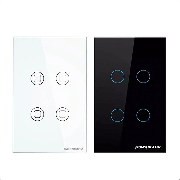 Interruptor Inteligente Wi-Fi NovaDigital 4 Botões Original