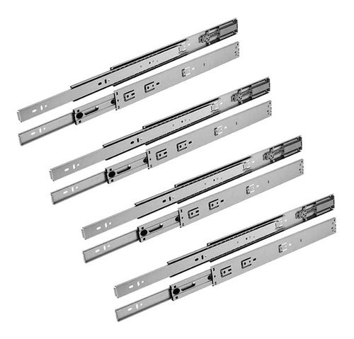 8 Corrediças Telescópicas 25cm Gaveta Trilho Zincada 4 Pares