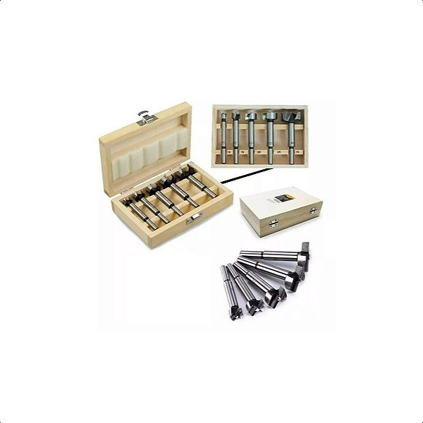 Jogo Fresas Forstner C/5pc 10-35mm Brocas P/ Madeira