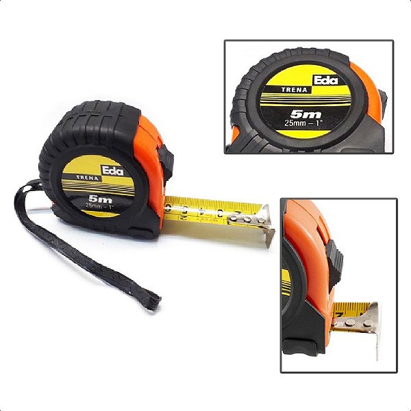 Trena 5m x 25mm Emborrachada Eda Standart