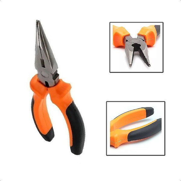 Alicate De Bico 1/2 6 Polegadas Aço Carbono  Emborrachado