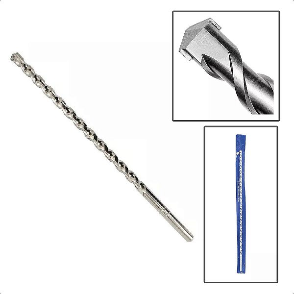 Broca de Widea 10mm Extra Longa Com 400mm Alvenaria