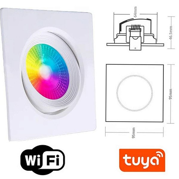 Spot Led RGB Inteligente Tuya 5W 400 Lumens - Alexa/Google