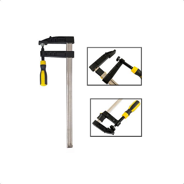Grampo Sargento Tipo F 100 X 300 mm Aço Cromo Vanádio
