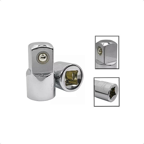 Adaptador para Soquete Cromo Vanádio 1/2"F X 3/4"M