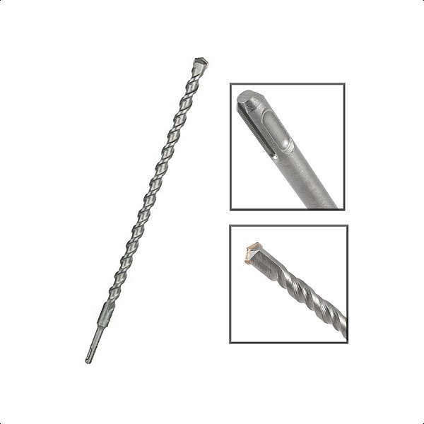 Broca SDS Plus 18x210 mm Aço Carbono Tungstênio Martelete