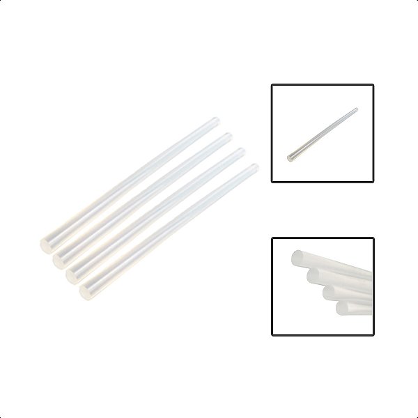Bastão Cola Quente Hot Melt 4 Tubos 11,2mmX300mm (1cmX30cm)