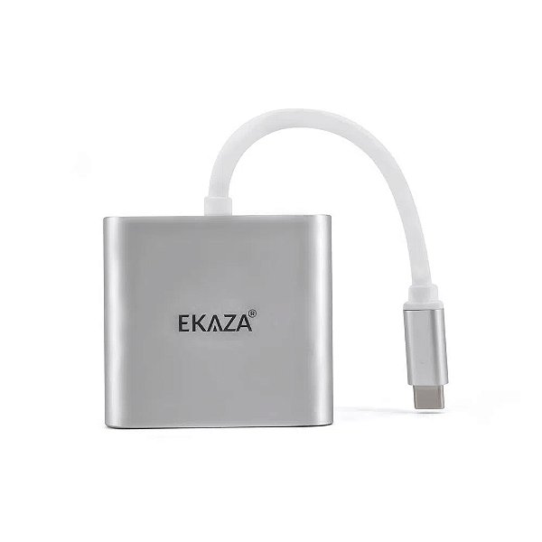 Adaptador USB-C HUB 3 em 1 EKAZA DOCK STATION