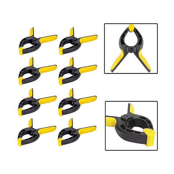 Kit 8 Grampos Sargento Multiuso P/ Marceneiro 3 Pol. 75mm