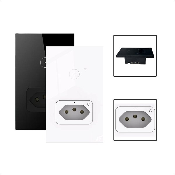 Interruptor Inteligente Wi-Fi 1 Botão Touch Com Tomada 16A