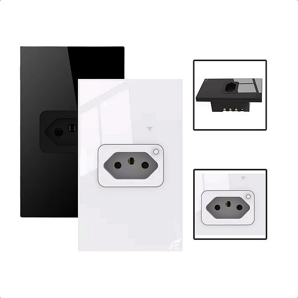 Tomada Inteligente Modular De Parede Para Embutir 20A