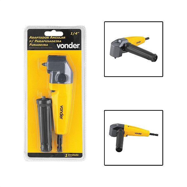 Adaptador Angular Parafusadeira Furadeira Enc 1/4" 90 Graus