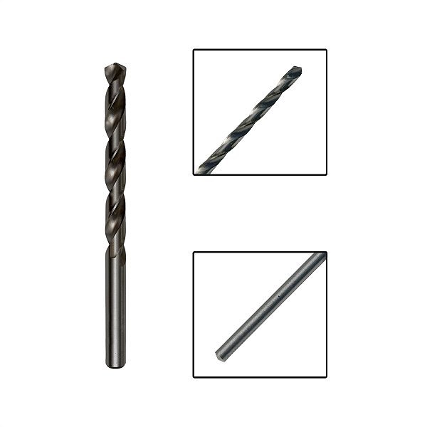 Broca Paralela De Aço Rápido HSS 4,5mm