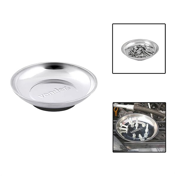 Bandeja Magnética Redonda De Aço Inoxidável 150mm