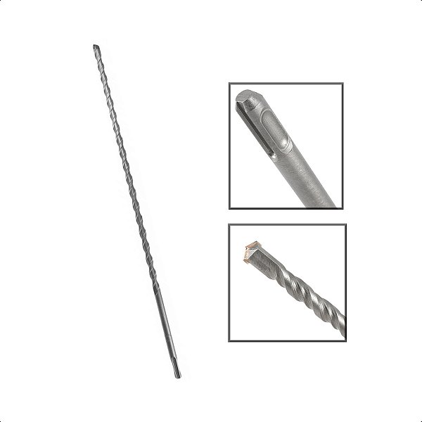 Broca SDS Plus 10x110 mm Aço Carbono Tungstênio Martelete