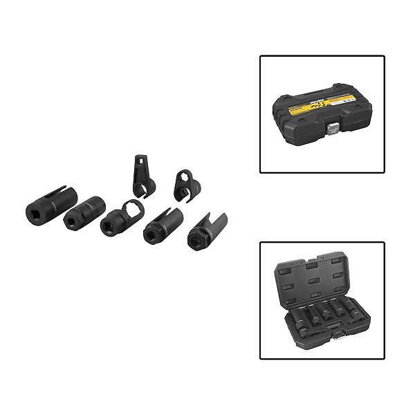 Jogo De Soquetes Para Sonda Lambda Enc 1/2" e 3/4" 7 Peças