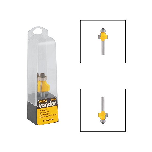 Fresa Tupia Quebra Canto Com Rolamento 18mm