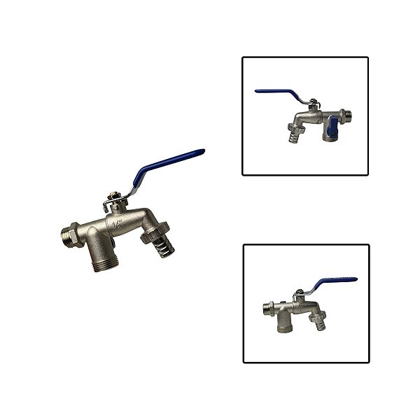 Torneira Esfera Tanque Máquina Lavar 1/2" Metalica