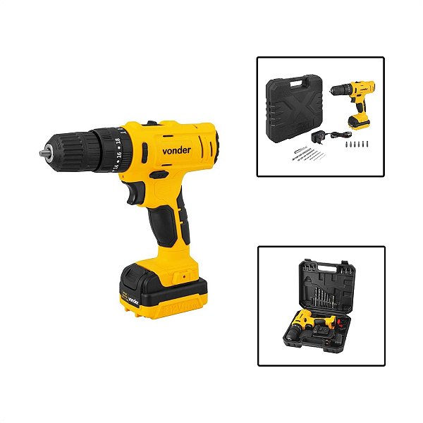 Parafusadeira Furadeira Impacto Bateria 12V Bivolt PFV120I