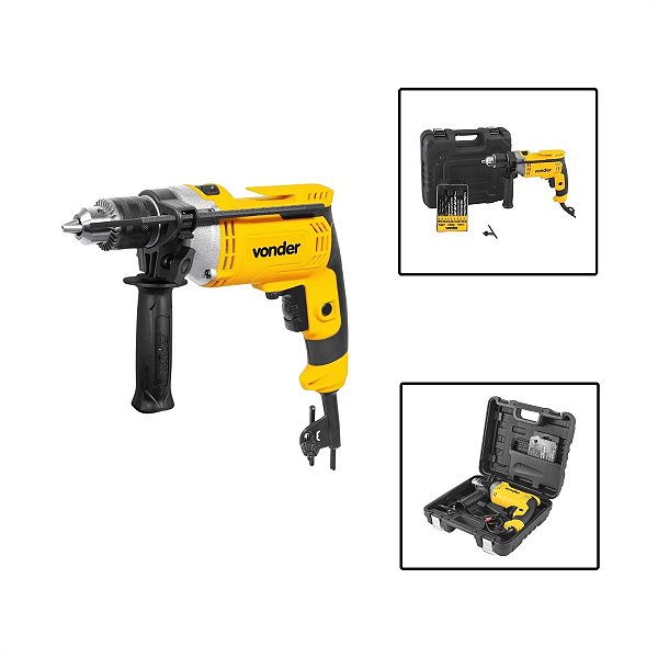 Furadeira Impacto Reversível 1/2" 9 Brocas 710W 220V FIV 709