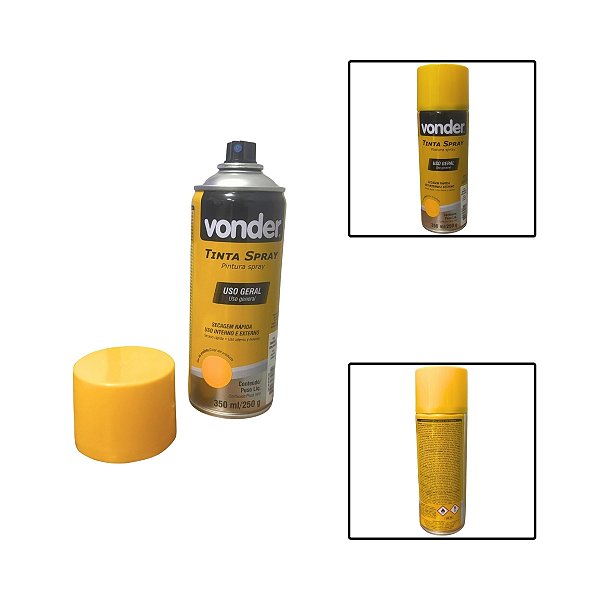 Tinta Spray Uso Geral Amarelo Brilhante 350ml