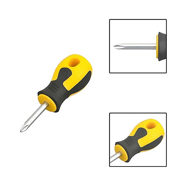Chave Phillips Toco Cabo Emborrachado CRV 1/4" X 1.1/2"