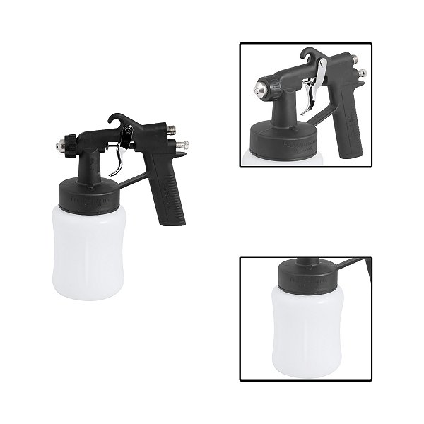 Pistola Pintura Ar Direto Caneca Plástica Mod PPV 90