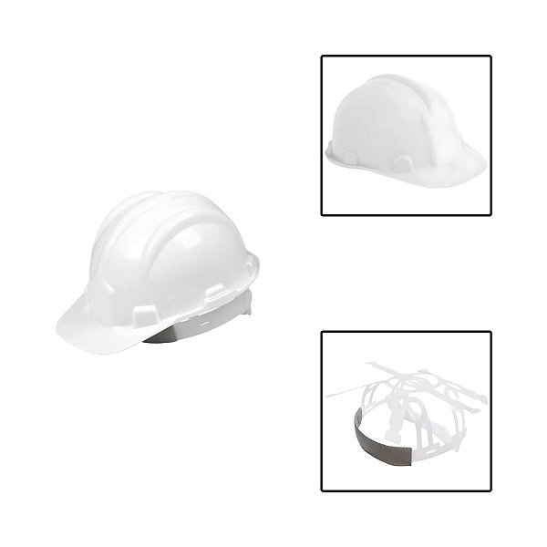 Capacete Segurança Aba Frontal Carneira Branco