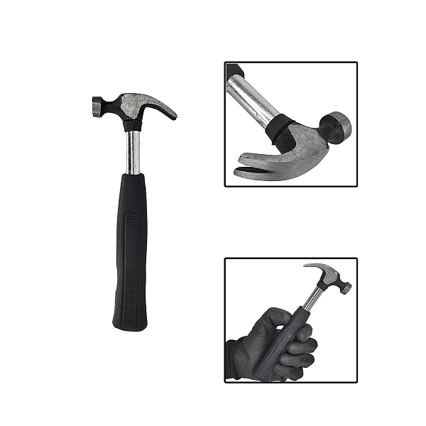 Martelo Unha 20mm Cabo Metálico Emborrachado