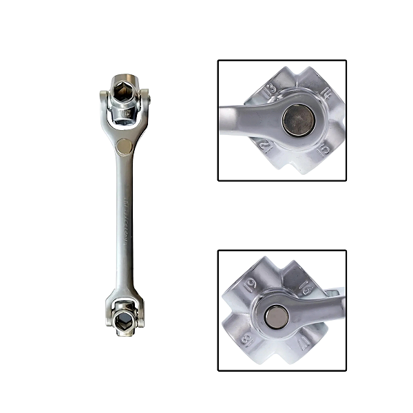 Chave Multiuso com 8 soquetes 12 a 19mm