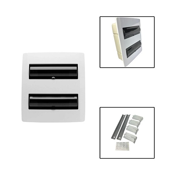 Quadro Distribuição Embutir Disjuntores 16 Nema 24 Din