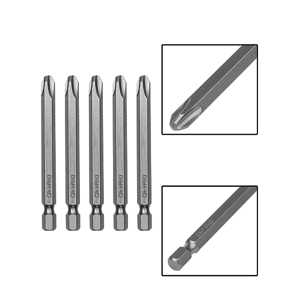 Ponta Bits Phillips Ph3 75mm Aco Cromo 5 Pecas