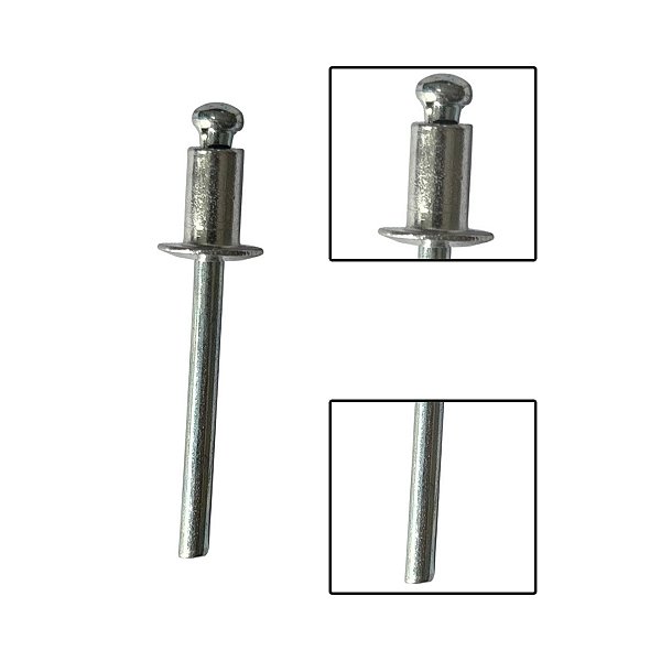 Rebites De Repuxo Aluminio 4.8 X 8mm 50 Pçs