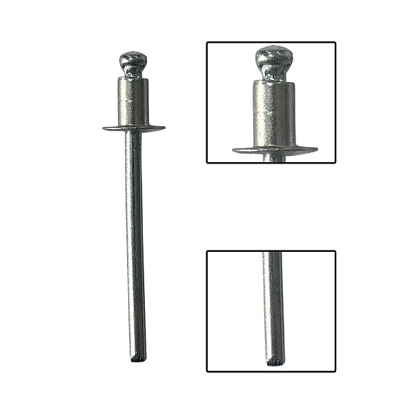 Rebites De Repuxo Aluminio 3.2 X 6mm 50 Pçs