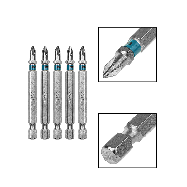 Ponta Bits Phillips Ph1 Aco 70mm P/ Parafusadeira 5 Pecas