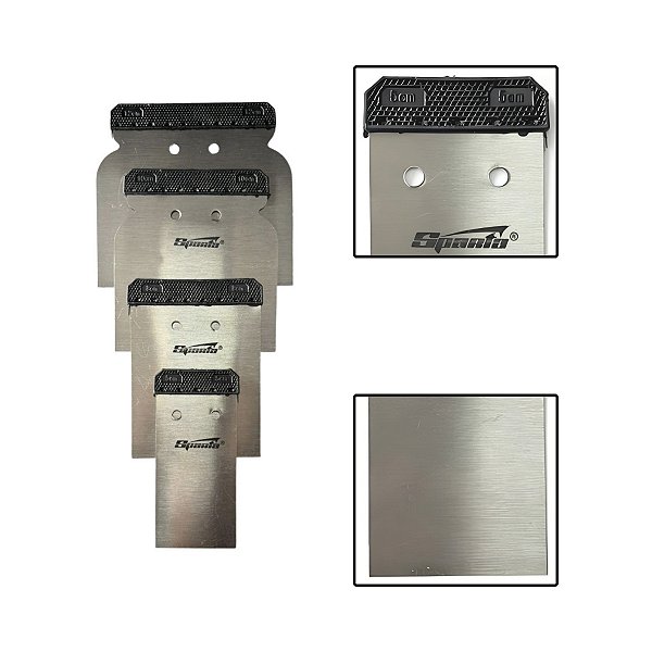 Jogo Aplicador De Massa Espatula Aco 4 Pçs 50 80 100 120mm