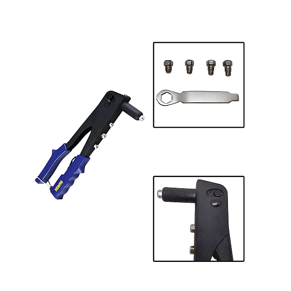 Rebitador Manual Alicate C/ 4 Bicos R100