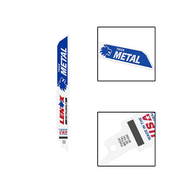 Serra Sabre Aço 152 x 25mm 60 Dentes 5 Peças