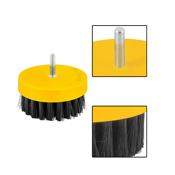 Escova Rotativa Fios De Nylon 80mm P/ Furadeira