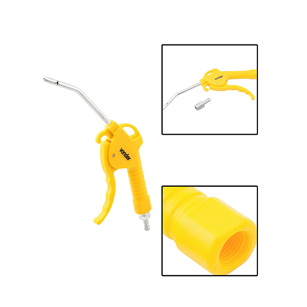 Pistola De Ar P/ Limpeza Rosca 1/4" Npt C/ Gatilho