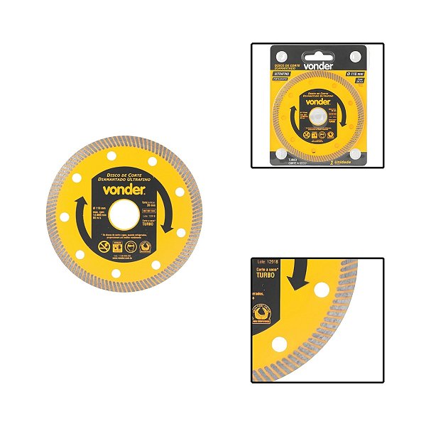 Disco De Corte Diamantado 110mm Ultrafino P/ Porcelanato