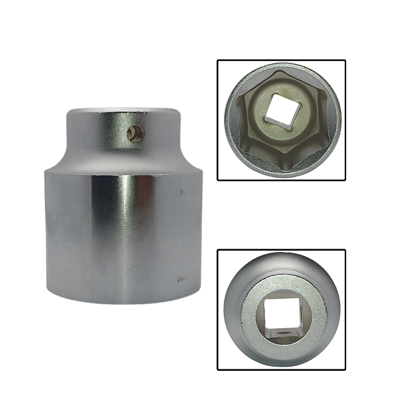 Soquete Encaixe Sextavado 3/4" Curto 50mm Cromo Vanadio