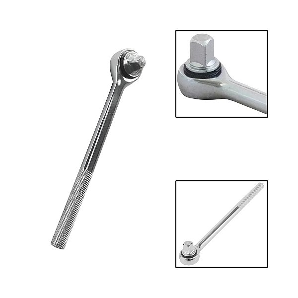 Chave Catraca Reversível Para Soquete de 1/2” Reversivel