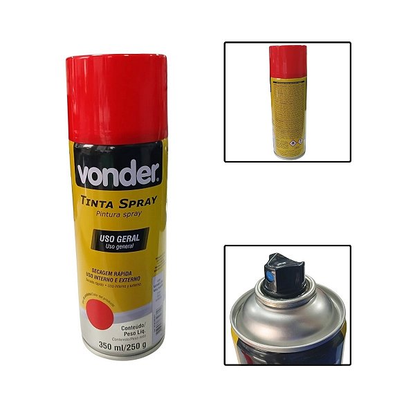 Tinta Spray Uso Geral Vermelho 350ml