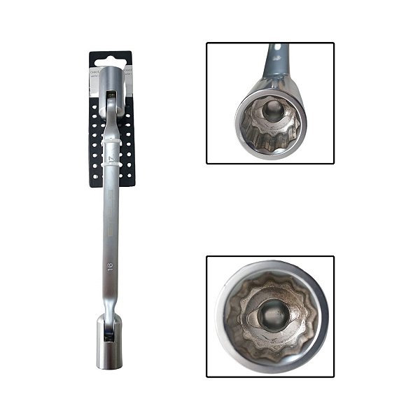 Chave Soquete Articulado 180° 16x17mm