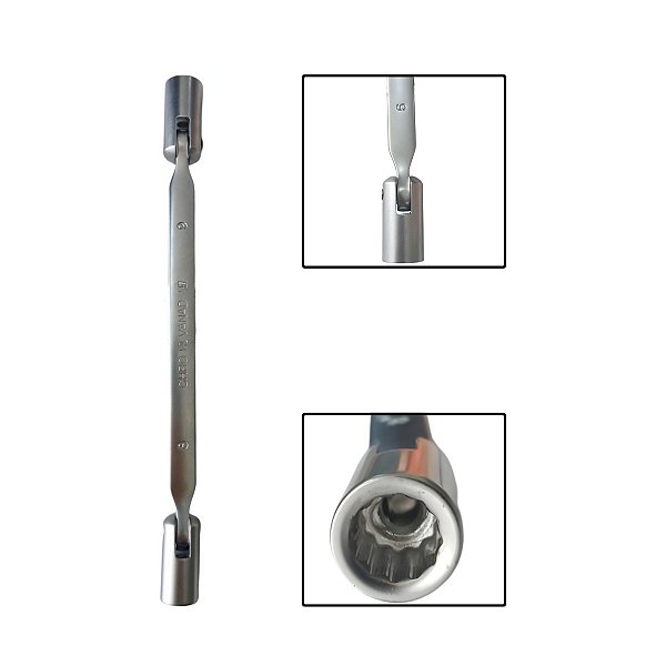 Chave Soquete Articulado 180° 8x9mm