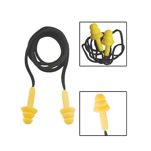 Protetor Auditivo Intra Auricular C/ Cordão Preto