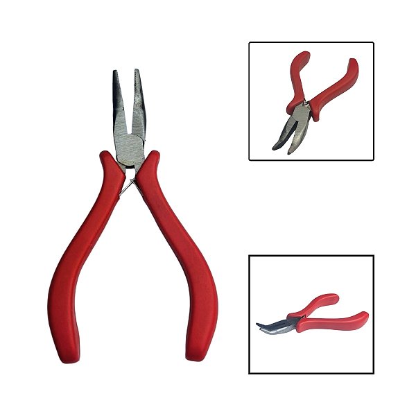 Alicate Bico Meia Cana Curvo 4.1/2" Aço Carbono Polido